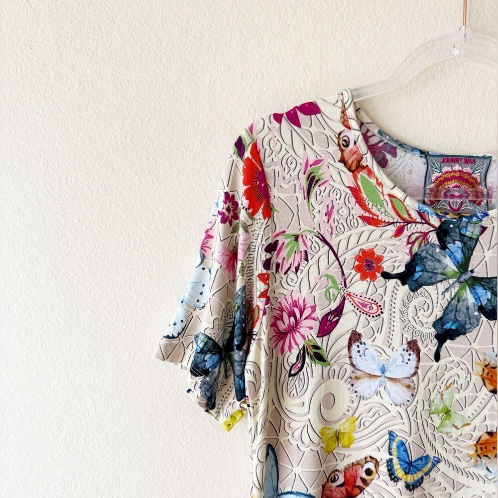 Johnny Was Mitchi Butterfly Floral Swing Dress - Picture 5 of 13